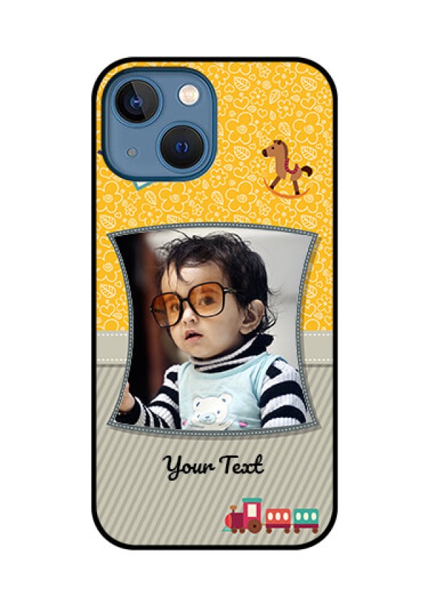 iPhone 13 Mini Personalized Glass Phone Case - Baby Picture Upload Design
