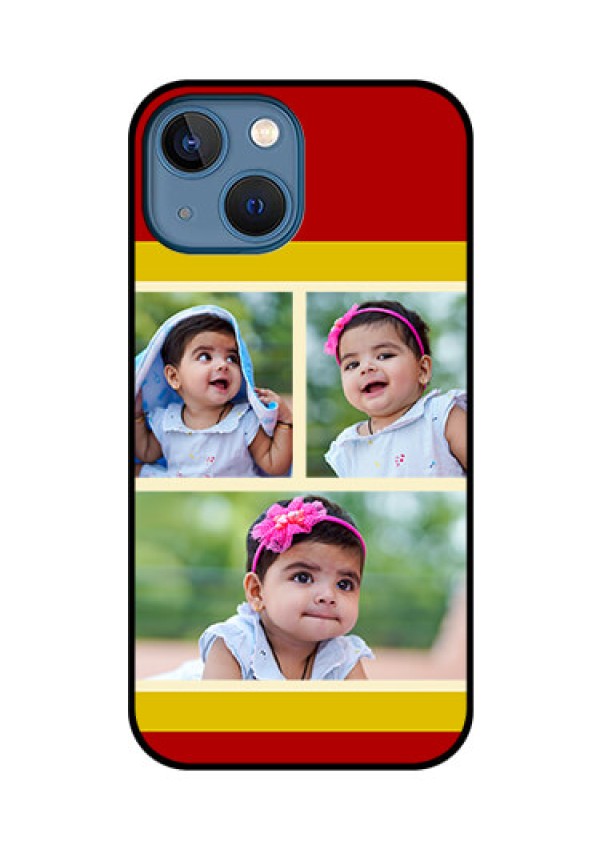 iPhone 13 Mini Custom Glass Mobile Case - Multiple Pic Upload Design