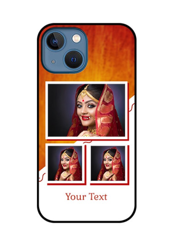 iPhone 13 Mini Custom Glass Phone Case - Wedding Memories Design