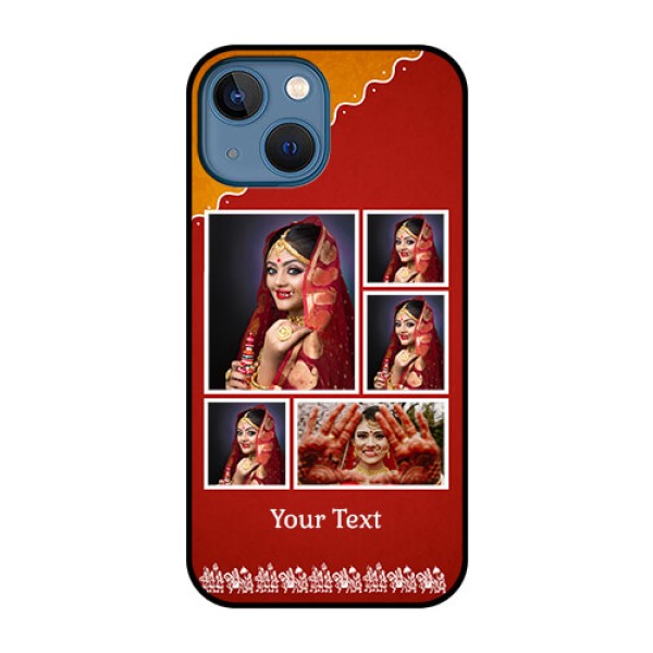 iPhone 13 Mini Personalized Glass Phone Case - Wedding Pic Upload Design iPhone 13 Mini Personalized Glass Phone Case - Wedding Pic Upload Design