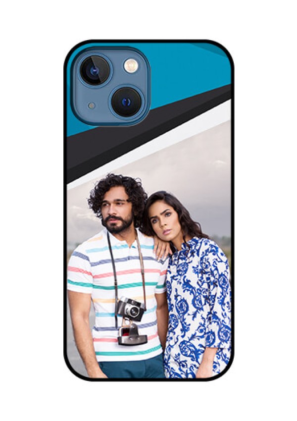 iPhone 13 Mini Photo Printing on Glass Case - Simple Pattern Photo Upload Design