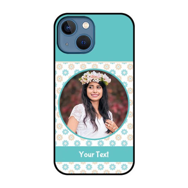 iPhone 13 Mini Custom Glass Mobile Case - Beautiful Flowers Design