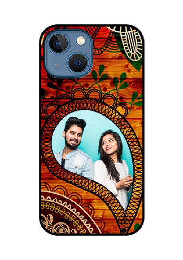 iPhone 13 Mini Personalized Glass Phone Case - Abstract Colorful Design