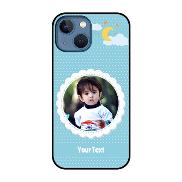 iPhone 13 Mini Personalised Glass Phone Case - Violet Pattern Design iPhone 13 Mini Personalised Glass Phone Case - Violet Pattern Design