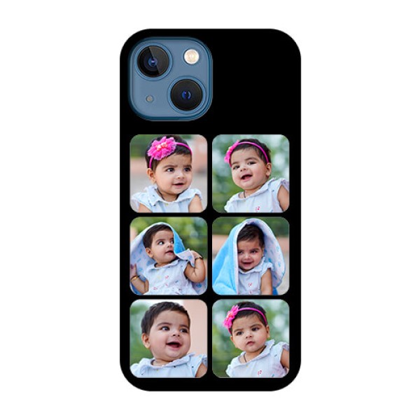 iPhone 13 Mini Photo Printing on Glass Case - Multiple Pictures Design