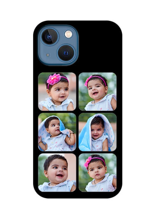 iPhone 13 Mini Photo Printing on Glass Case - Multiple Pictures Design
