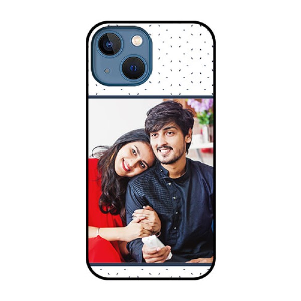 iPhone 13 Mini Personalized Glass Phone Case - Premium Dot Design