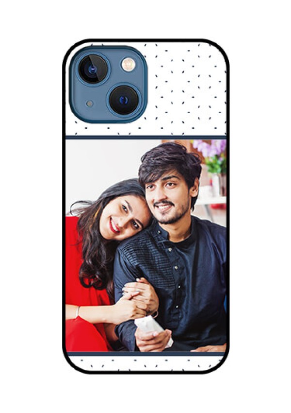 iPhone 13 Mini Personalized Glass Phone Case - Premium Dot Design
