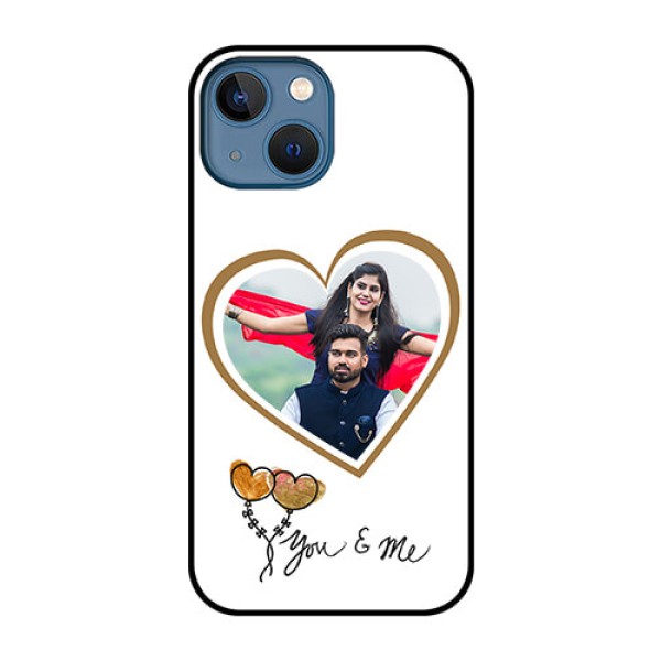 iPhone 13 Mini Custom Glass Mobile Case - You & Me Design