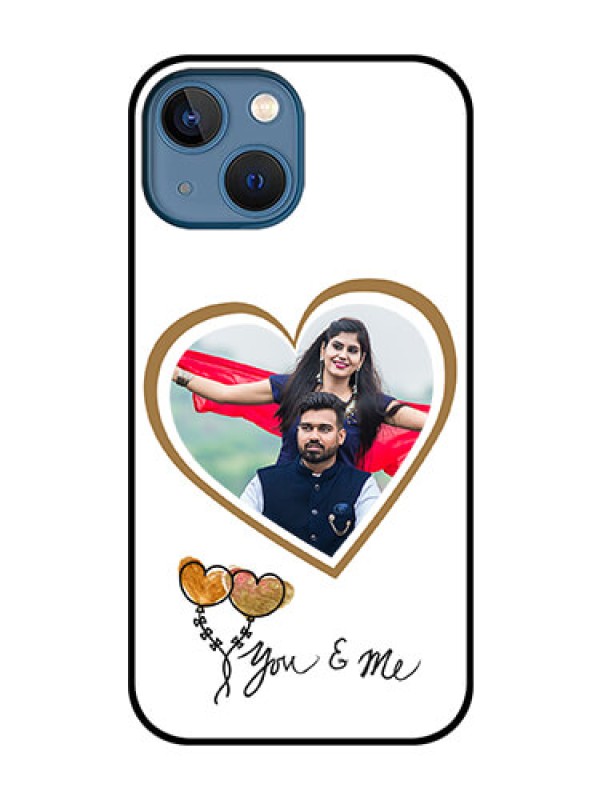 Custom iPhone 13 Mini Custom Glass Mobile Case - You & Me Design