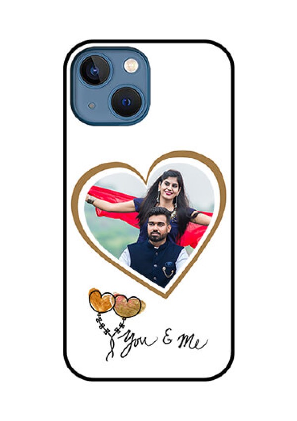 iPhone 13 Mini Custom Glass Mobile Case - You & Me Design
