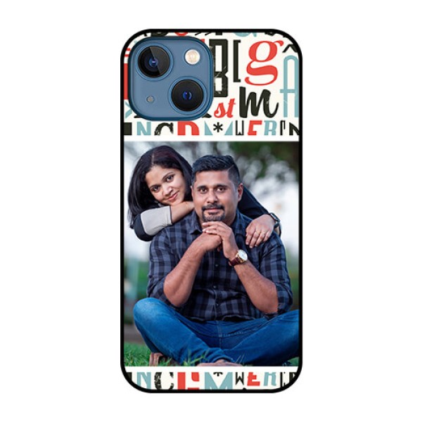 iPhone 13 Mini Personalized Glass Phone Case - Alphabet Design