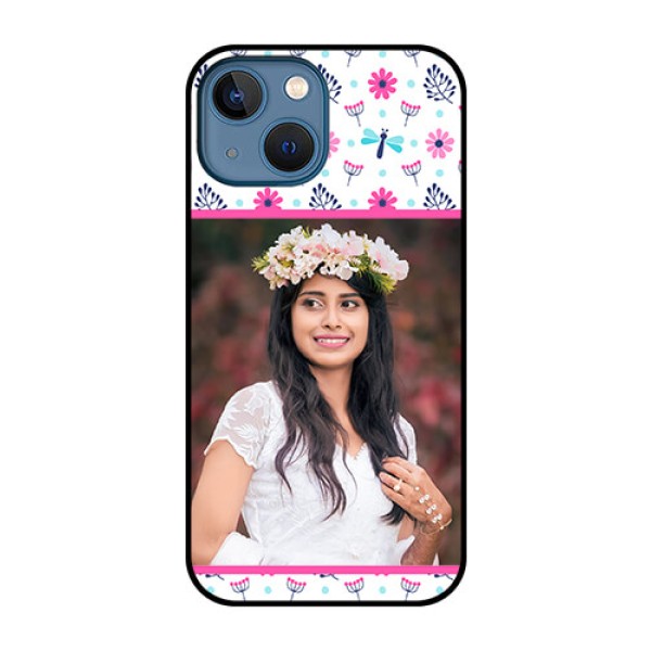 iPhone 13 Mini Photo Printing on Glass Case - Colorful Flower Design