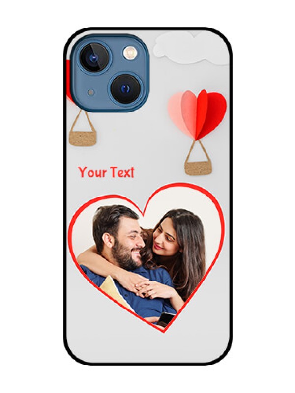 Custom iPhone 13 Mini Custom Glass Mobile Case - Parachute Love Design