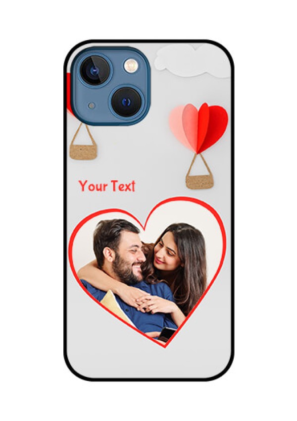 iPhone 13 Mini Custom Glass Mobile Case - Parachute Love Design
