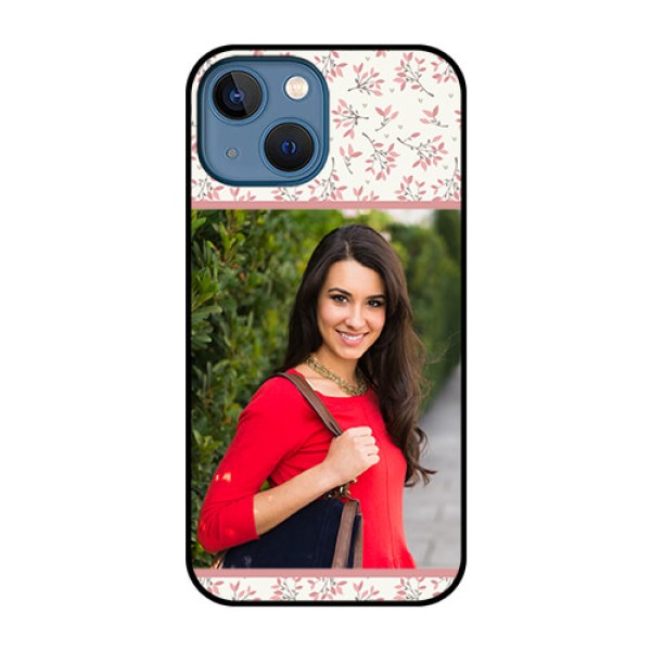 iPhone 13 Mini Custom Glass Phone Case - Premium Floral Design