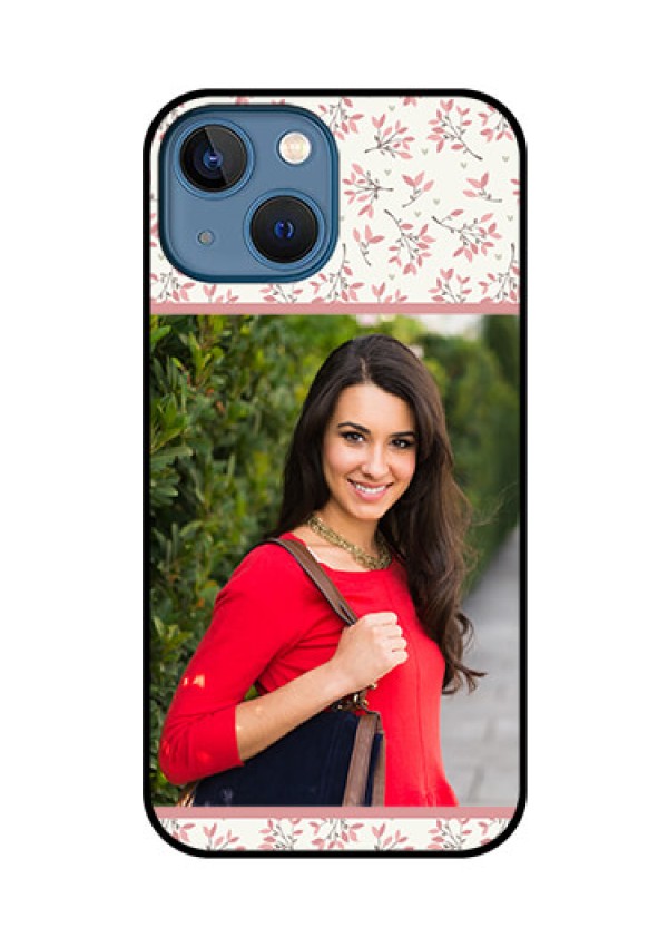 iPhone 13 Mini Custom Glass Phone Case - Premium Floral Design