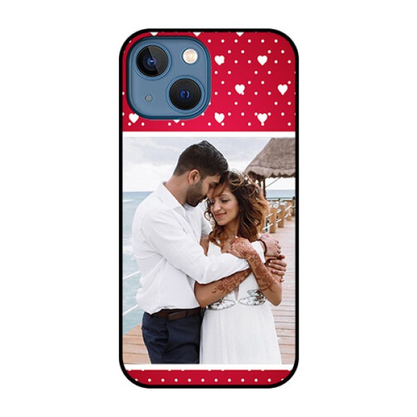 iPhone 13 Mini Photo Printing on Glass Case - Hearts Mobile Case Design iPhone 13 Mini Photo Printing on Glass Case - Hearts Mobile Case Design