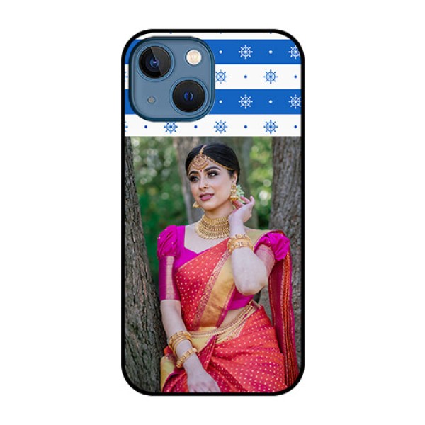 iPhone 13 Mini Photo Printing on Glass Case - Snow Pattern Design