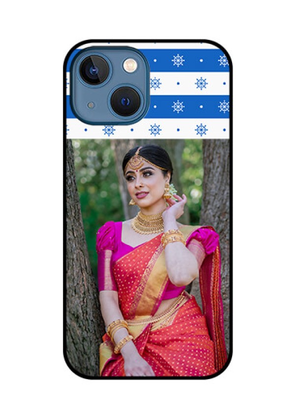 iPhone 13 Mini Photo Printing on Glass Case - Snow Pattern Design