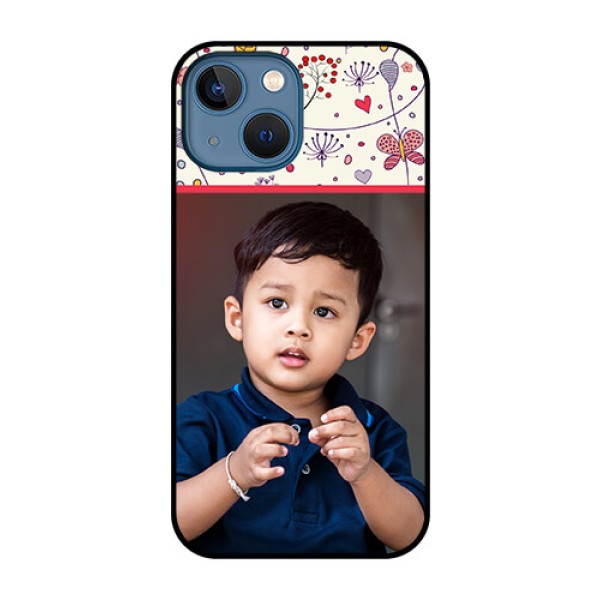 iPhone 13 Mini Custom Glass Mobile Case - Premium Floral Design
