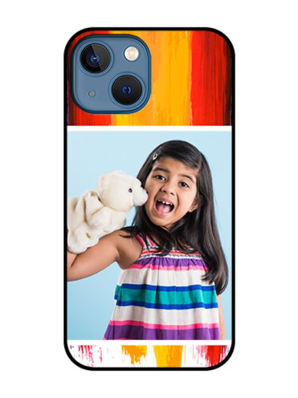 Custom iPhone 13 Mini Personalized Glass Phone Case - Multi Color Design
