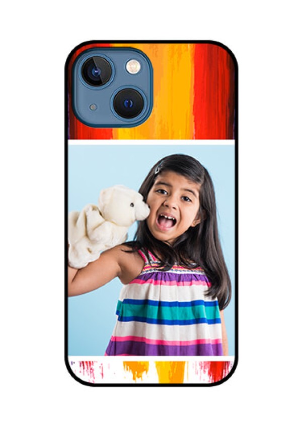 iPhone 13 Mini Personalized Glass Phone Case - Multi Color Design