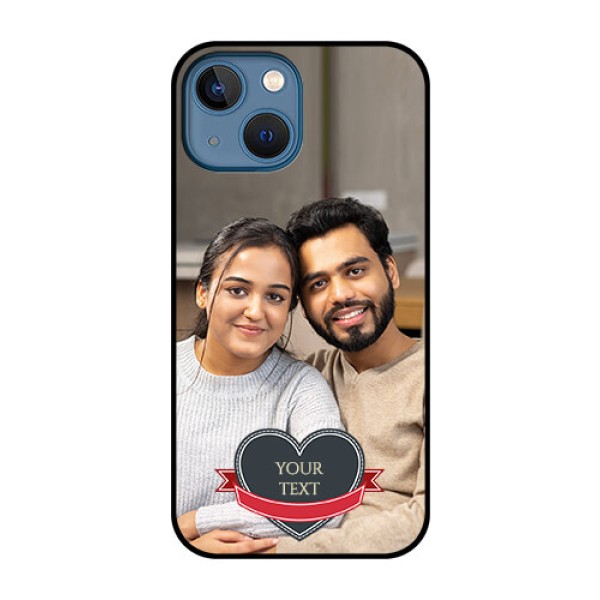 iPhone 13 Mini Custom Glass Phone Case - Just Married Couple Design