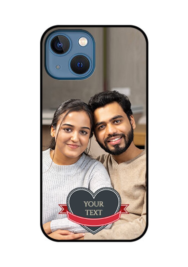 iPhone 13 Mini Custom Glass Phone Case - Just Married Couple Design