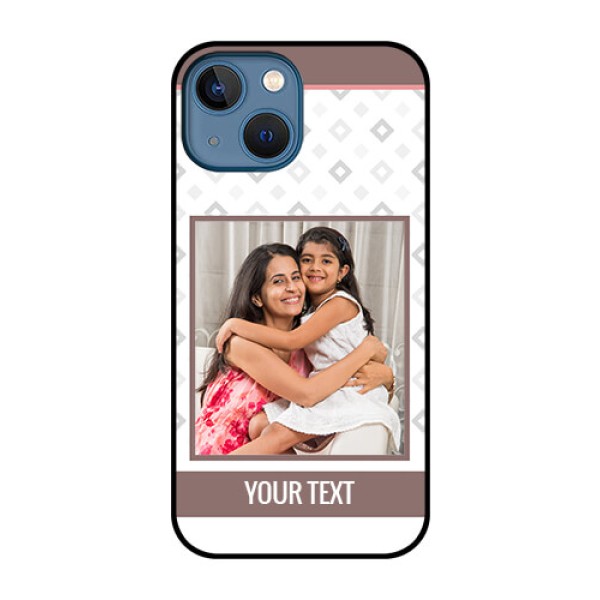 iPhone 13 Mini Photo Printing on Glass Case - Simple Diamond Design
