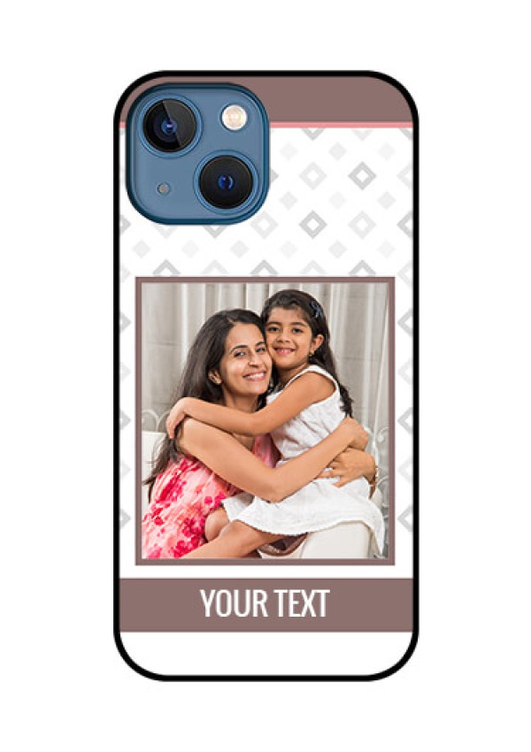 iPhone 13 Mini Photo Printing on Glass Case - Simple Diamond Design