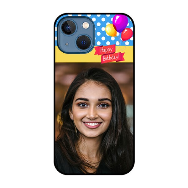 iPhone 13 Mini Custom Glass Mobile Case - Happy Birthday Design
