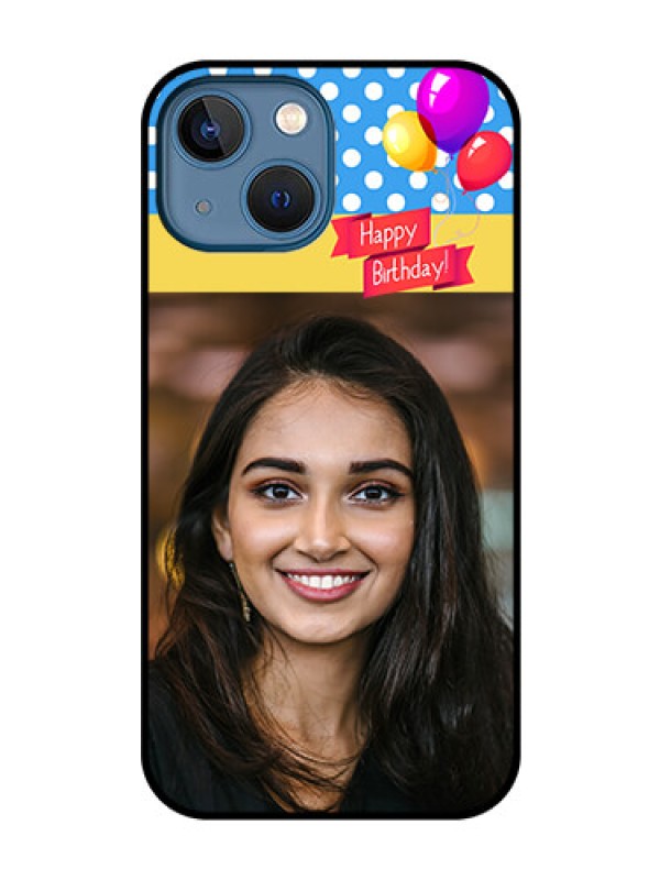 Custom iPhone 13 Mini Custom Glass Mobile Case - Happy Birthday Design