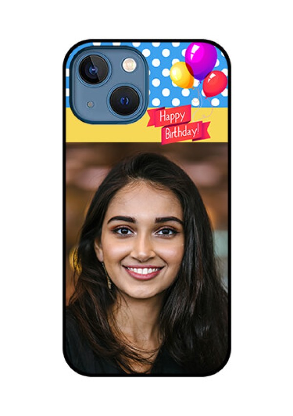iPhone 13 Mini Custom Glass Mobile Case - Happy Birthday Design