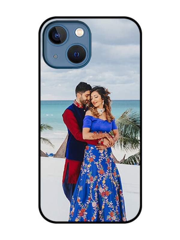 Custom iPhone 13 Mini Photo Printing on Glass Case - Upload Full Picture Design