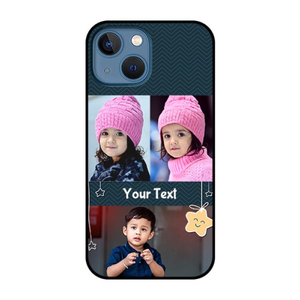 iPhone 13 Mini Custom Glass Mobile Case - Hanging Stars Design