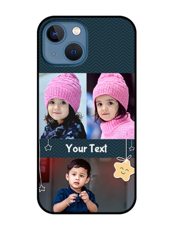 Custom iPhone 13 Mini Custom Glass Mobile Case - Hanging Stars Design