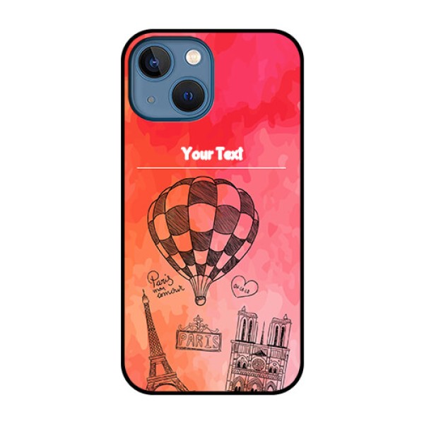 iPhone 13 Mini Custom Glass Phone Case - Paris Theme Design