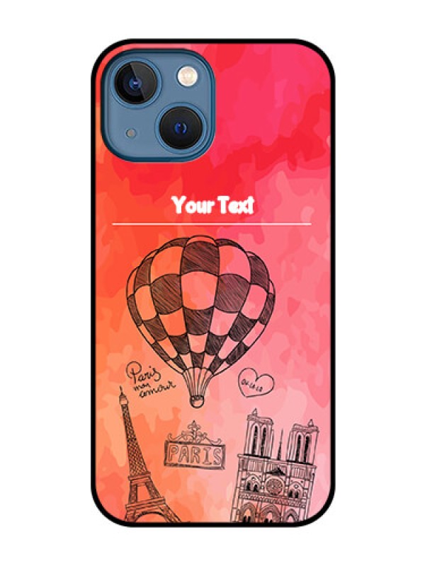 Custom iPhone 13 Mini Custom Glass Phone Case - Paris Theme Design