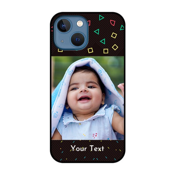 iPhone 13 Mini Custom Glass Phone Case - with confetti birthday design iPhone 13 Mini Custom Glass Phone Case - with confetti birthday design
