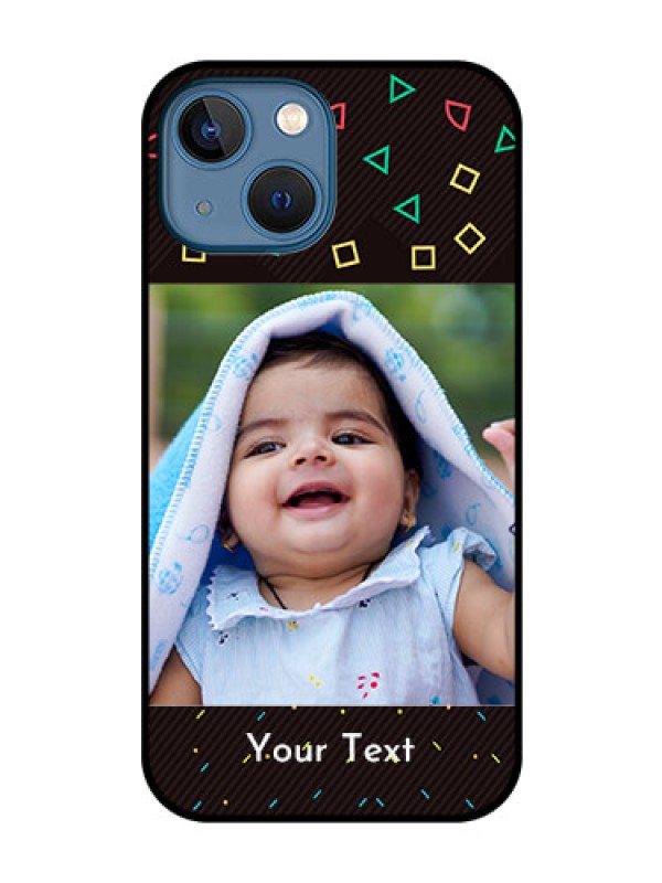 Custom iPhone 13 Mini Custom Glass Phone Case - with confetti birthday design