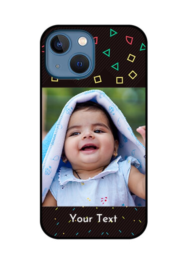 iPhone 13 Mini Custom Glass Phone Case - with confetti birthday design