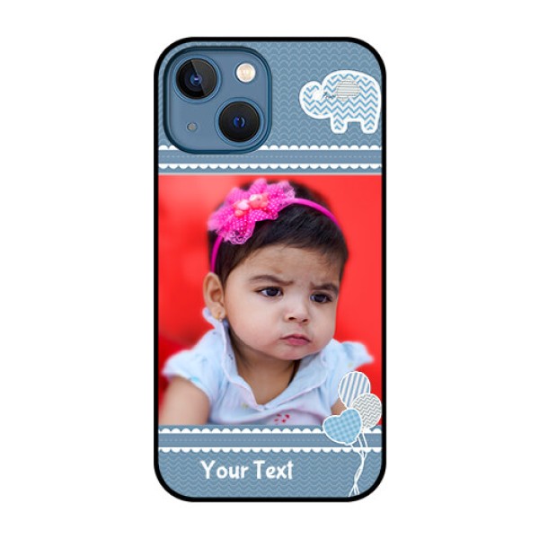 iPhone 13 Mini Photo Printing on Glass Case - with Kids Pattern Design