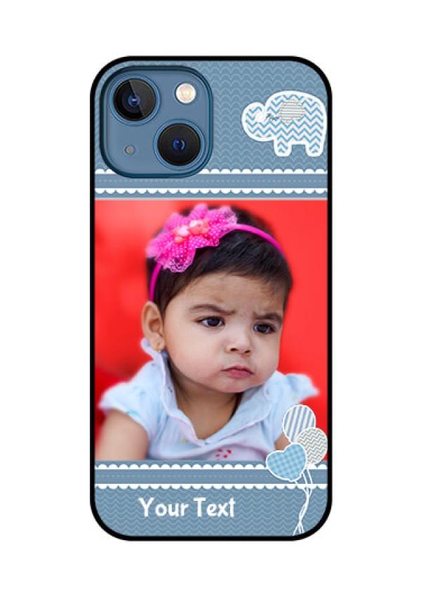 iPhone 13 Mini Photo Printing on Glass Case - with Kids Pattern Design