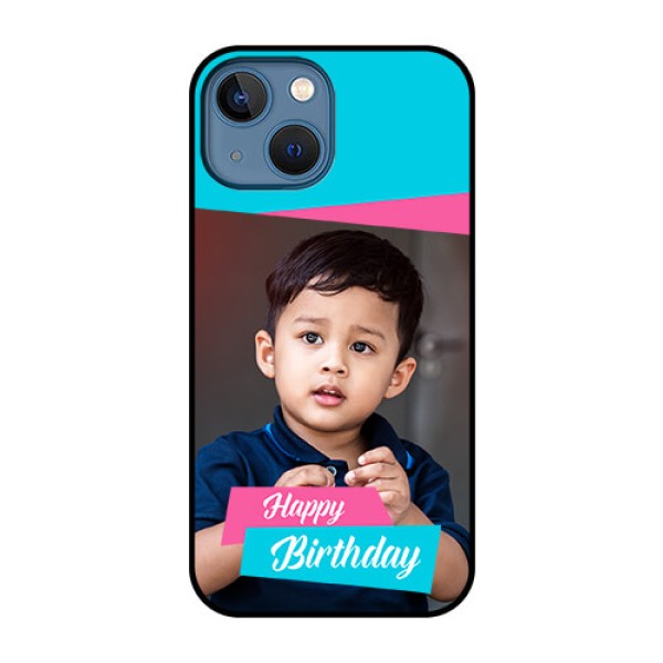 iPhone 13 Mini Personalized Glass Phone Case - Image Holder with 2 Color Design iPhone 13 Mini Personalized Glass Phone Case - Image Holder with 2 Color Design
