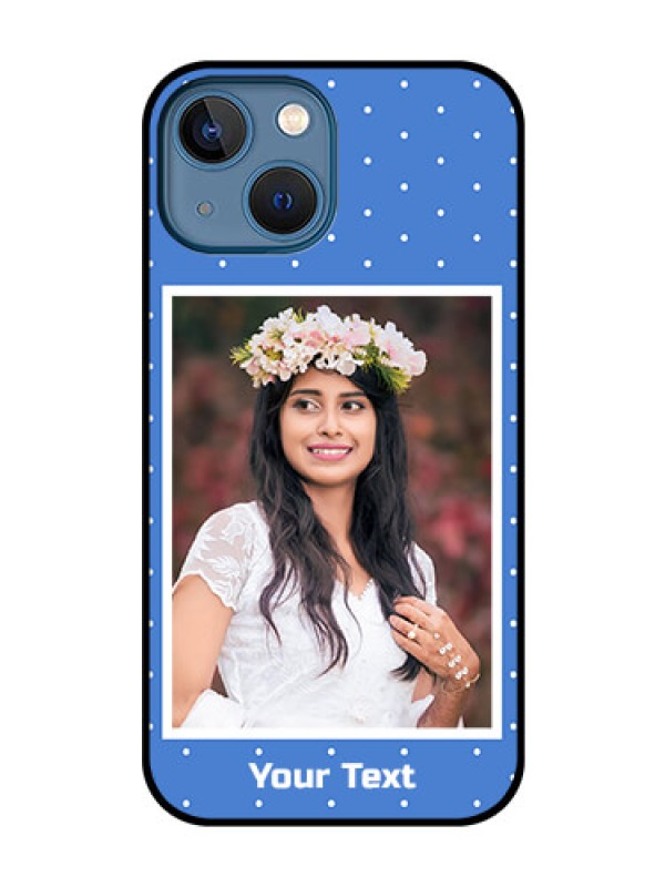 Custom iPhone 13 Mini Photo Printing on Glass Case - Polka dots design
