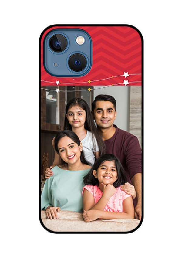 iPhone 13 Mini Personalized Glass Phone Case - Happy Family Design