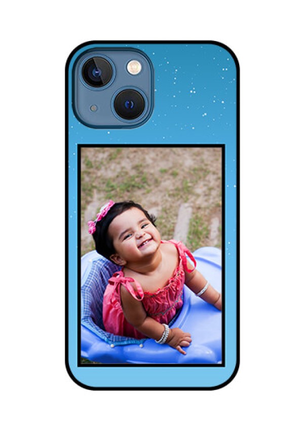iPhone 13 Mini Custom Glass Mobile Case - Wave Pattern Colorful Design