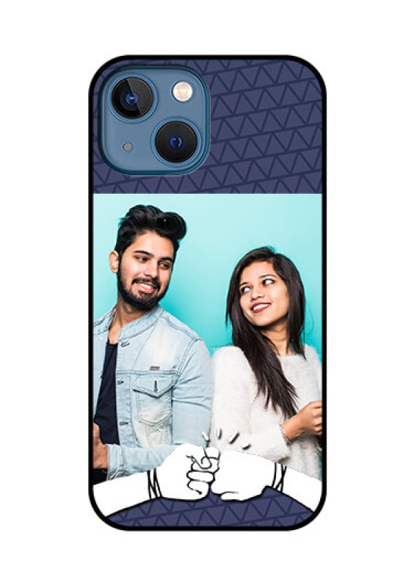 iPhone 13 Mini Photo Printing on Glass Case - with Best Friends Design