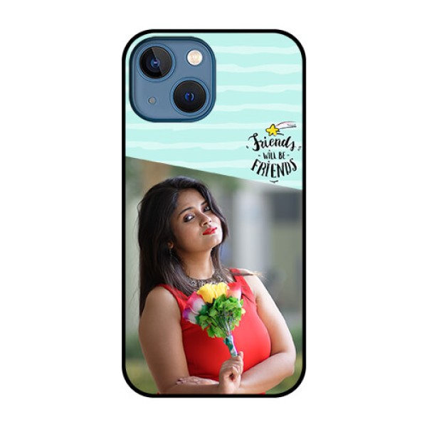 iPhone 13 Mini Custom Glass Phone Case - Friends Picture Icon Design iPhone 13 Mini Custom Glass Phone Case - Friends Picture Icon Design